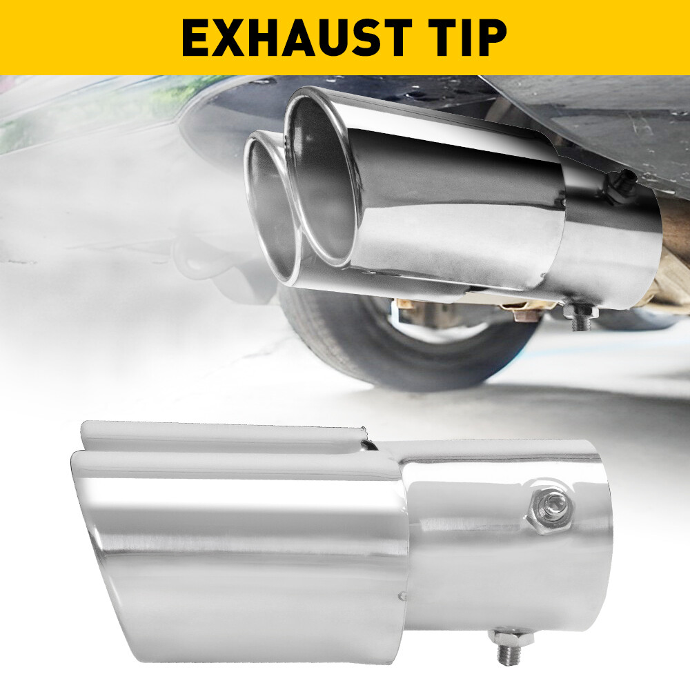 outlet tailpipe Matte Silver Stainless Steel Exhaust Fit Tip Fit 1.5-2.4inch new