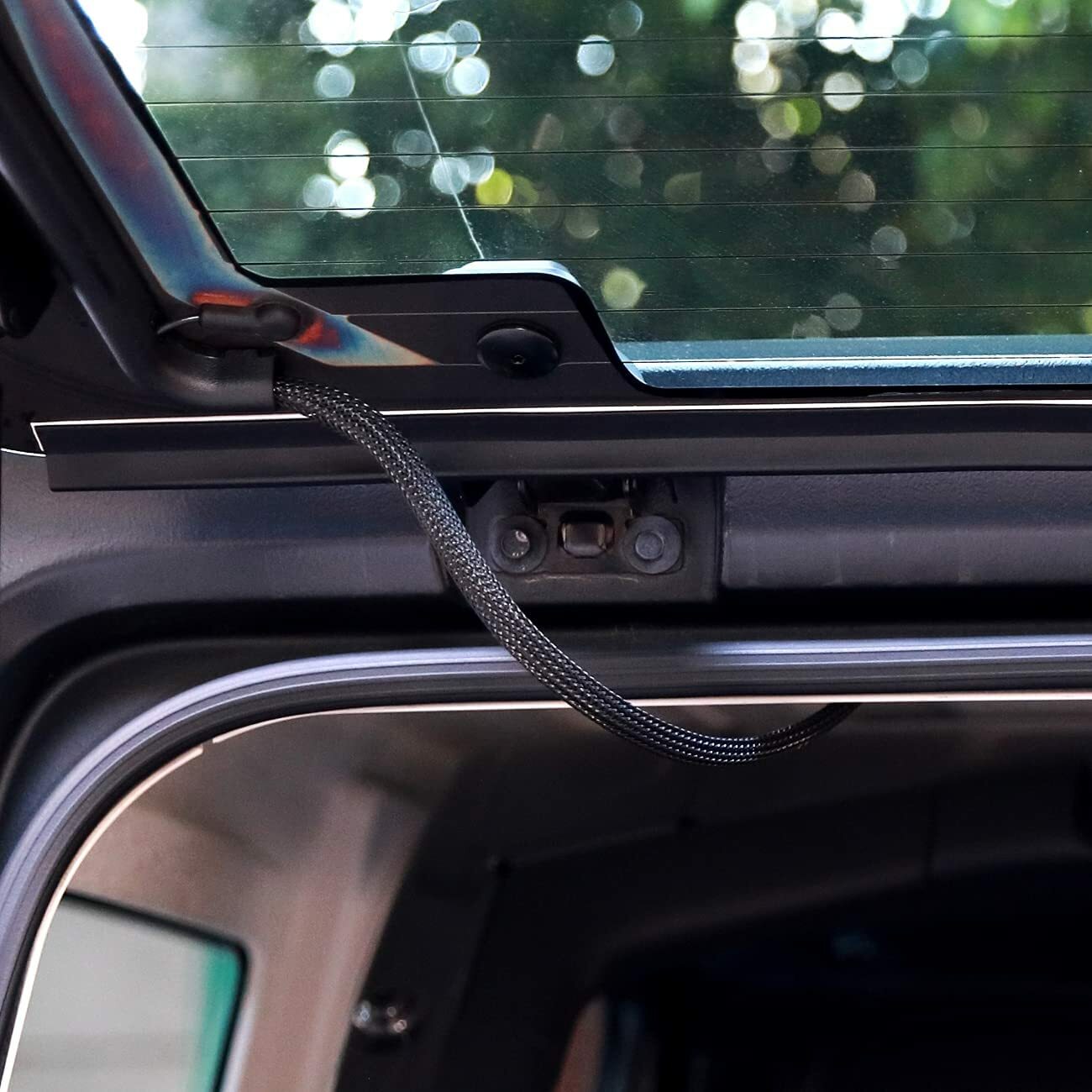 Black Tailgate Back Rear Window Rain Gutter Trim For Jeep Wrangler TJ JK JL 07+
