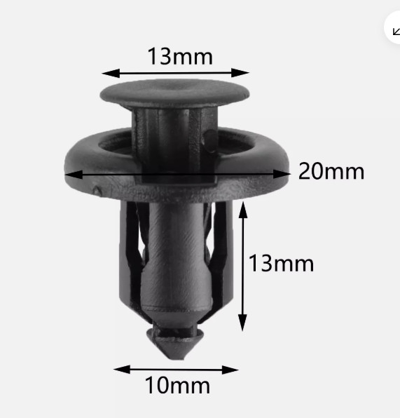 Set of 50 x Bumper Clip Push Type Trim Retainer Clips 91503-SZ3-003 for Honda
