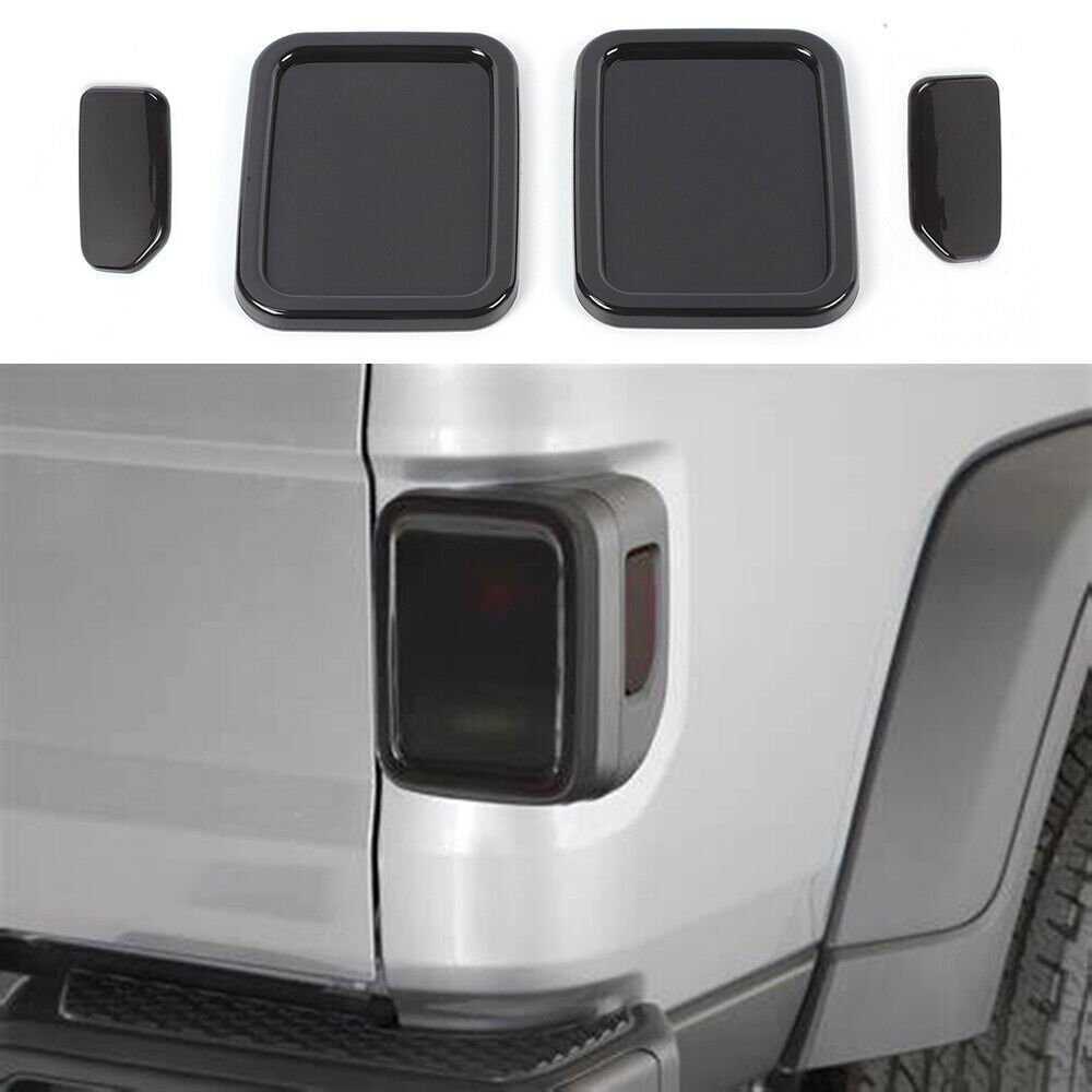 Smoked Black Taillight Halogen Lamp Cover For Jeep Gladiator Jt 19+ Accessories