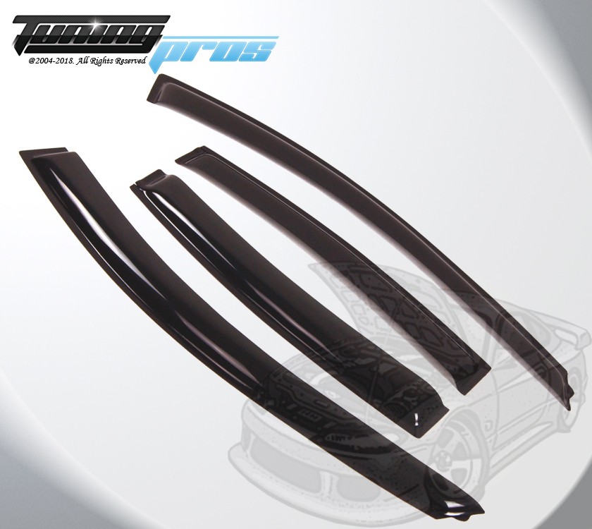 For Chevrolet Cruze 2011-2015 Black Out-Channel Window Rain Guards Visor 4pc Set