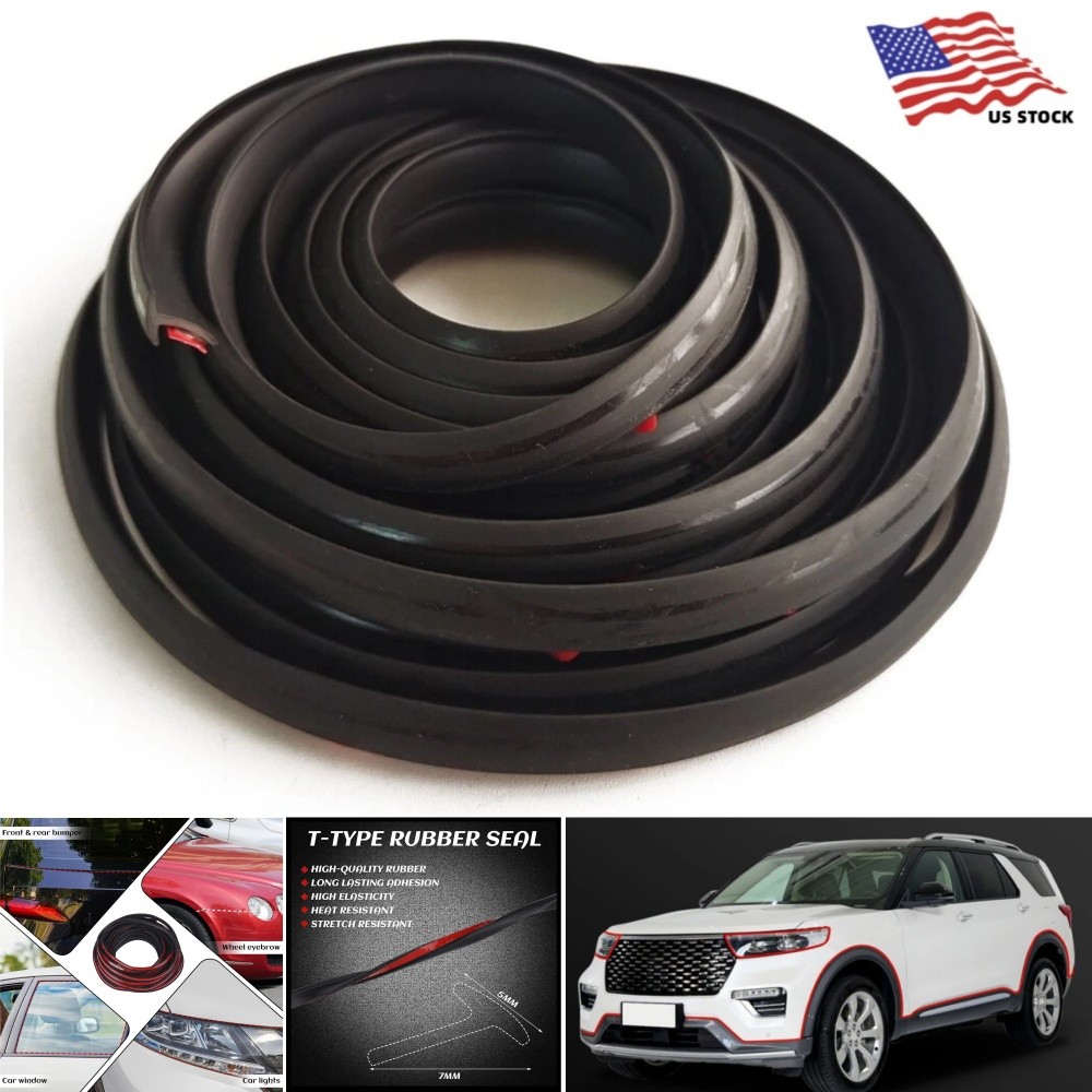 T-Type Car Door Rubber Seal Strip Hood Trunk Edge Bumper Guard Protector Trim