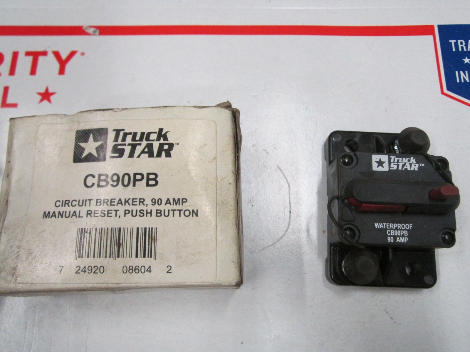 BUYERS PRODUCTS CB90PB Automotive Circuit Breaker,CB,90A,12VDC S# RB