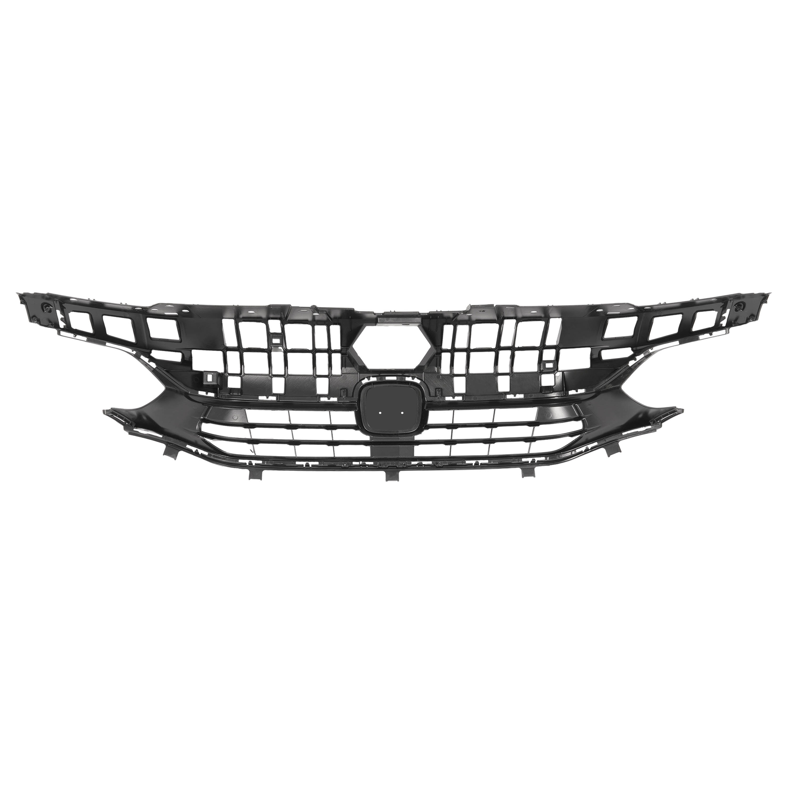 Front Bumper Upper & Lower Grill W/ Headlight Eyelid For Honda Civic 2022-2023