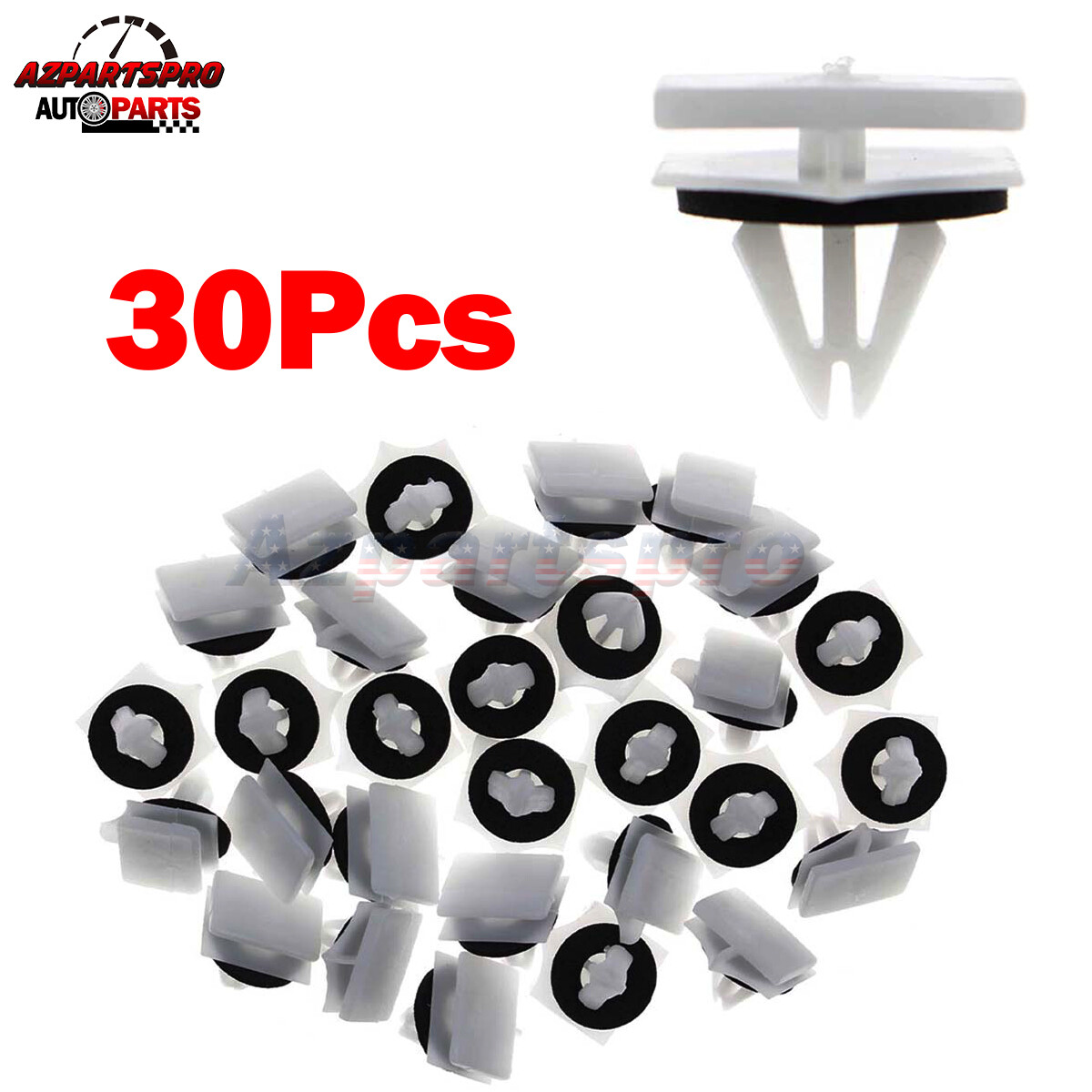 30pcs Nylon Moulding Clips Fastener Retainer for Ford A22033 22033A W716503-S300