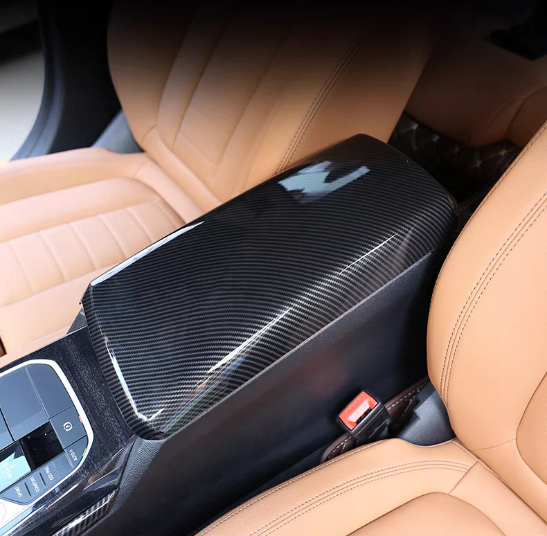 For BMW G20 G28 330i Carbon Fiber Color Car Interior Center Armrest Box Cover