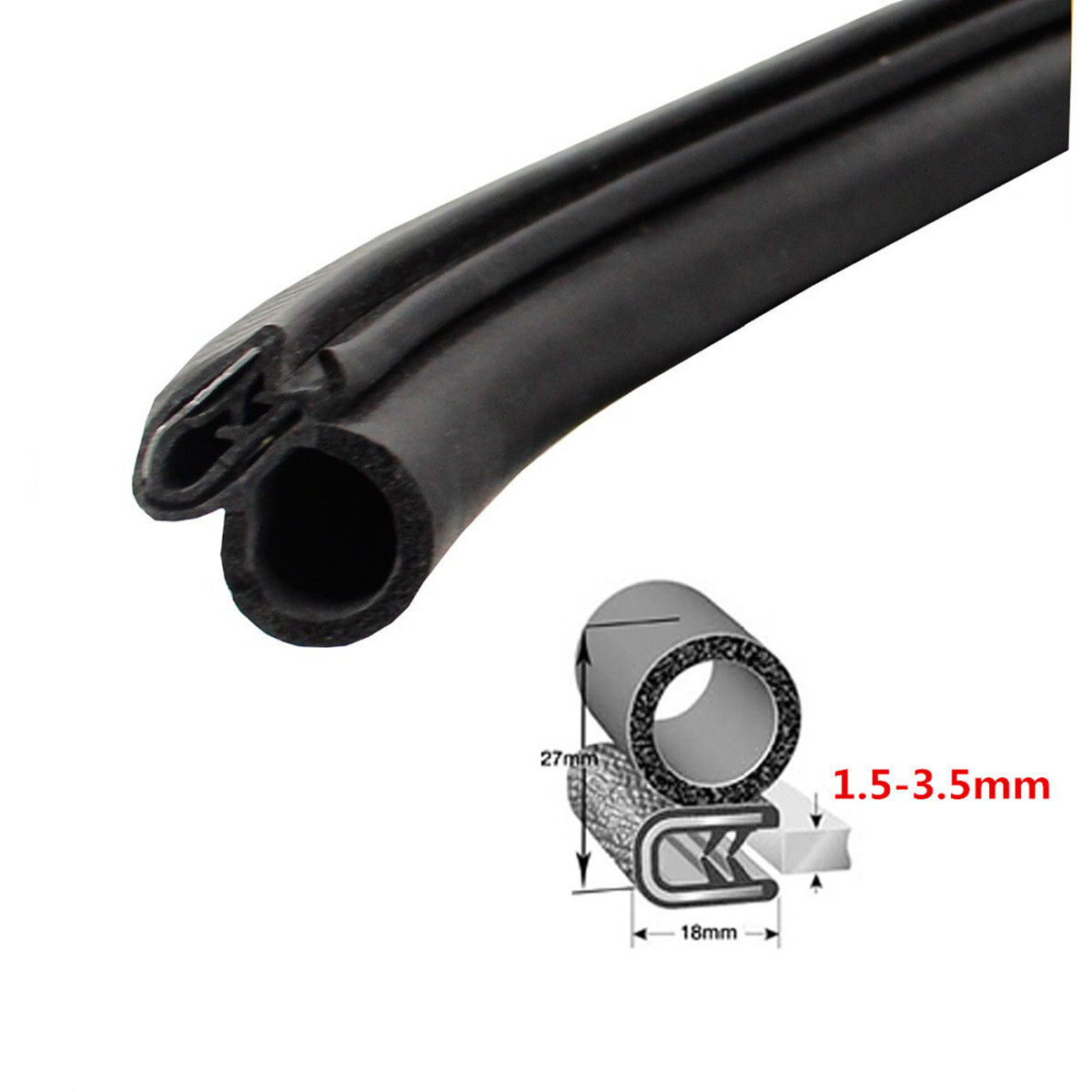Car Door Edge Guard Moulding Trim Anti-aging Strip Seal Soundproof Waterproof