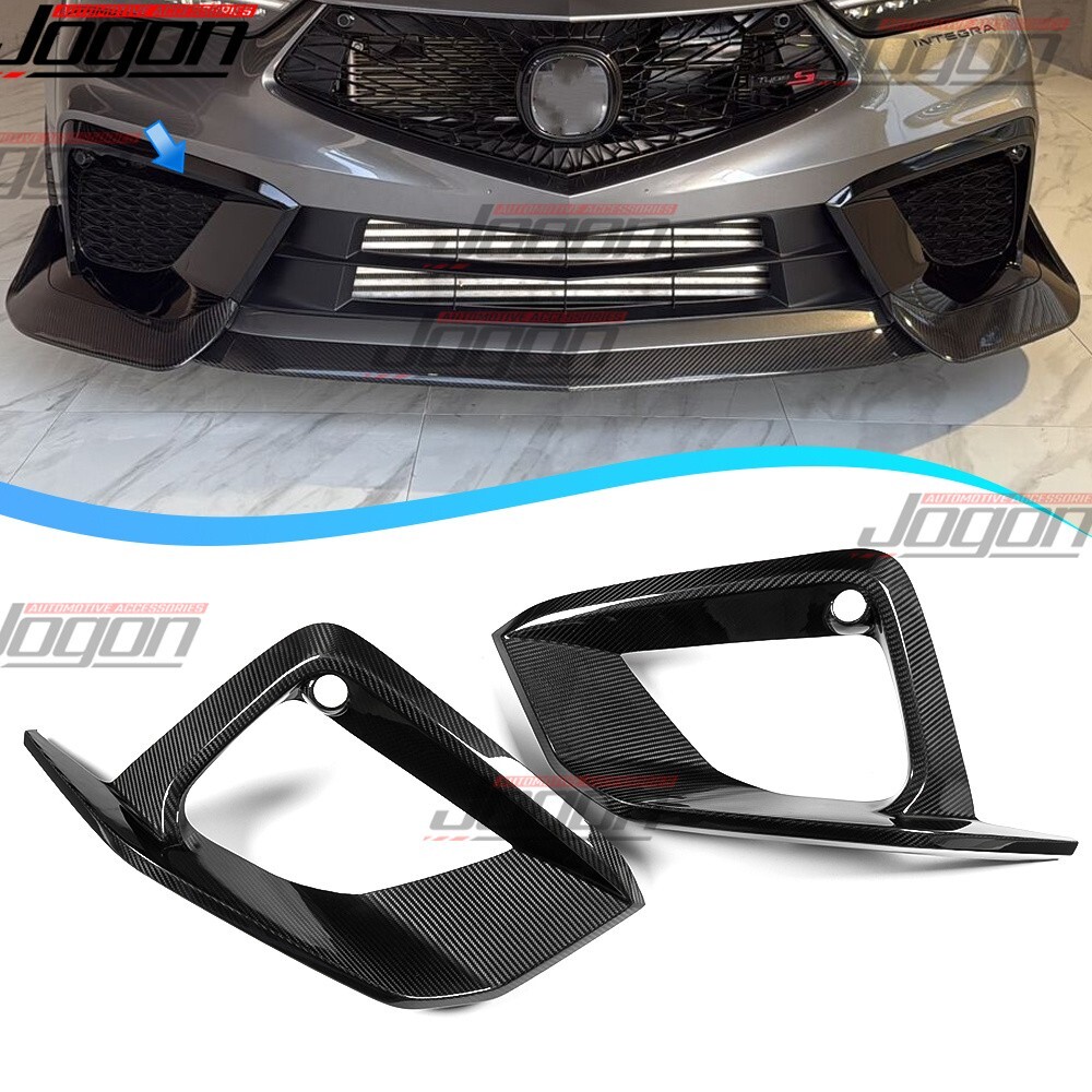 DE5 Real Carbon For Acura Integra Type S 23+ Front Side Grille Vent Trim Spoiler