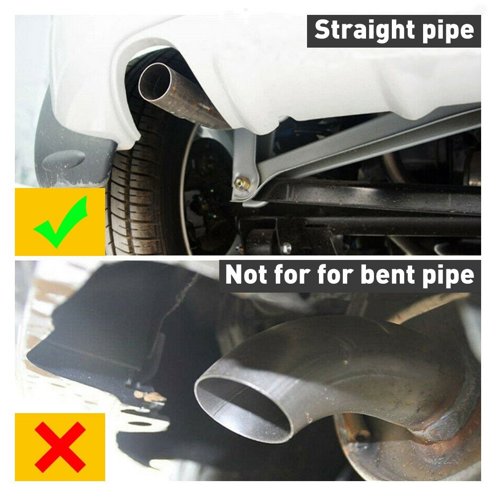 2.75″ Black Car Exhaust Pipe Tip Rear Tail Throat Muffler Steel Stainless Round