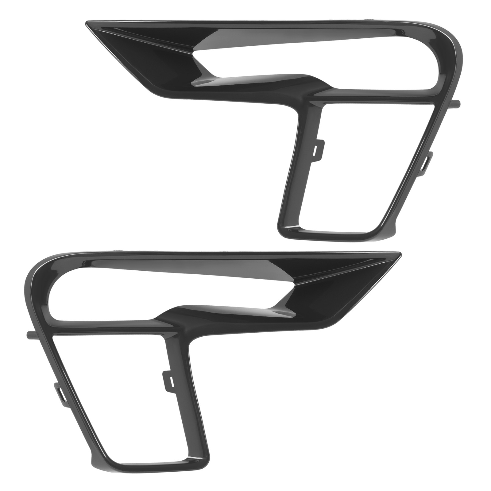 Pair Front Bumper Fog Light Cover Bezel Black Trim For Ford Explorer 2018-2019