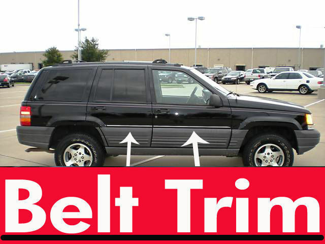 For Jeep GRAND CHEROKEE Flexible Chrome Body Side Molding Trim Kit 1993-1998 ZJ