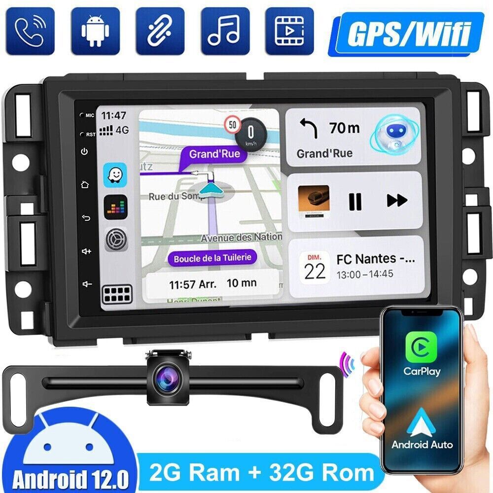 7″ Android 12 Car Stereo Radio GPS For GMC Chevrolet Chevy Yukon Sierra Acadia l