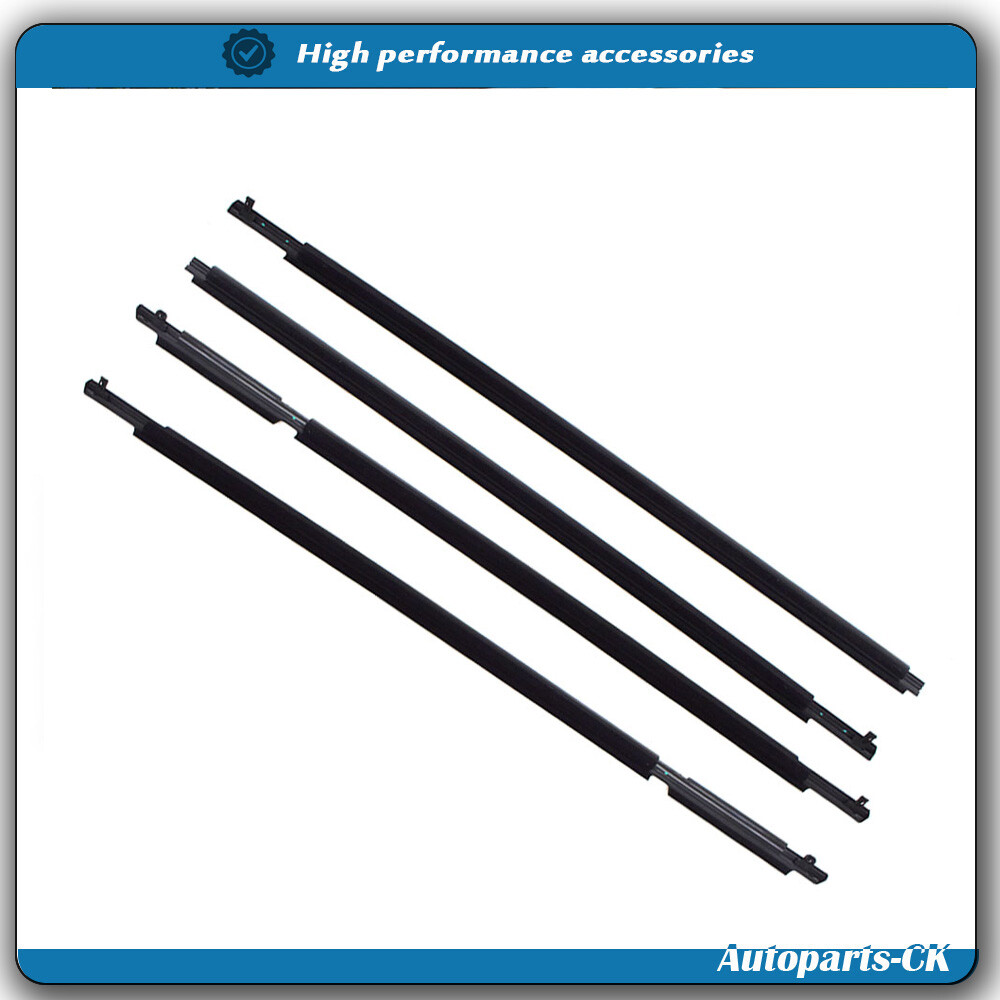 4Pcs Weatherstrip Window Moulding Trim Seal Belt For Toyota RAV4 2009-2012