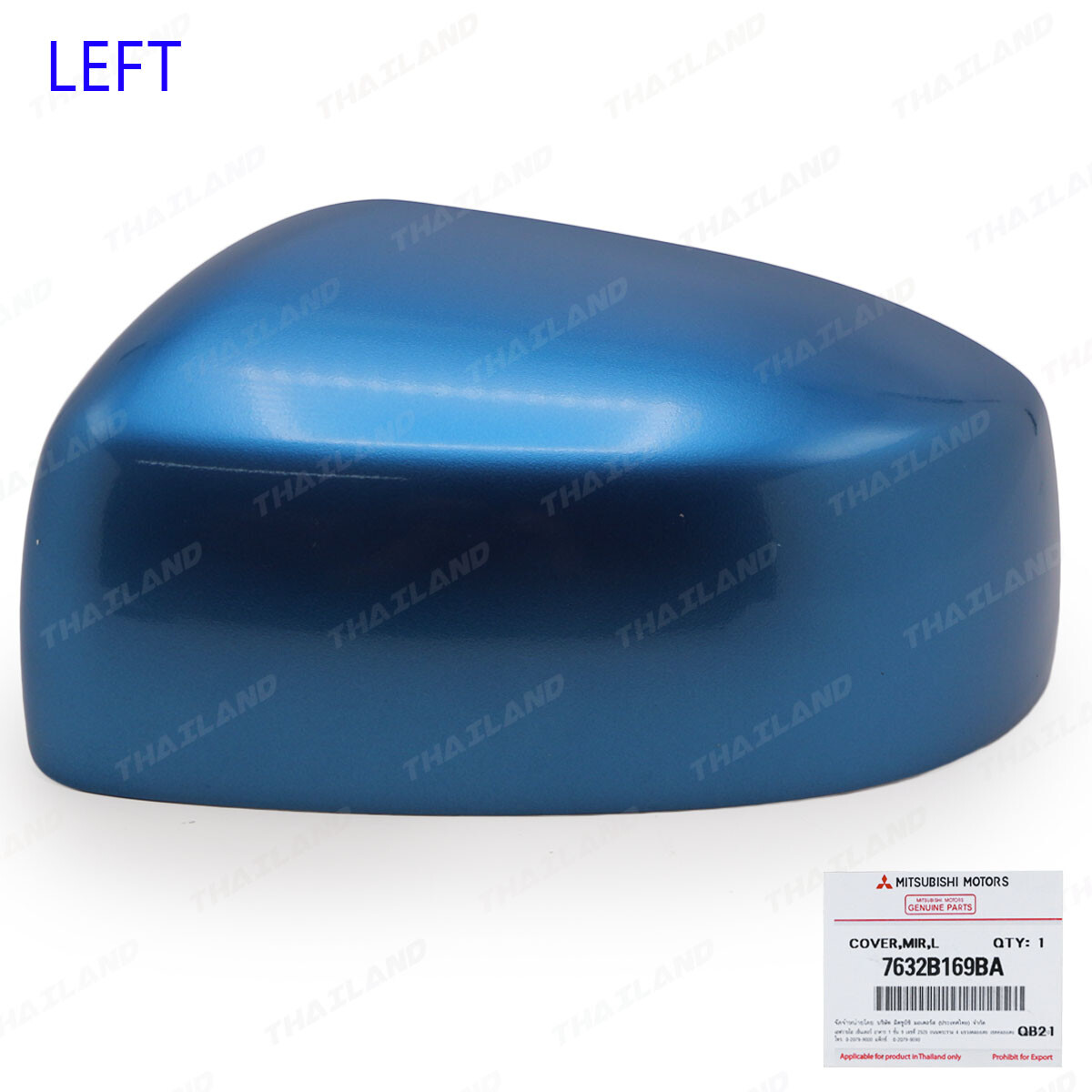 Fits Mitsubishi Mirage Attrage 2012 – ’18 Blue Left Wing Side Mirror Cover Cap