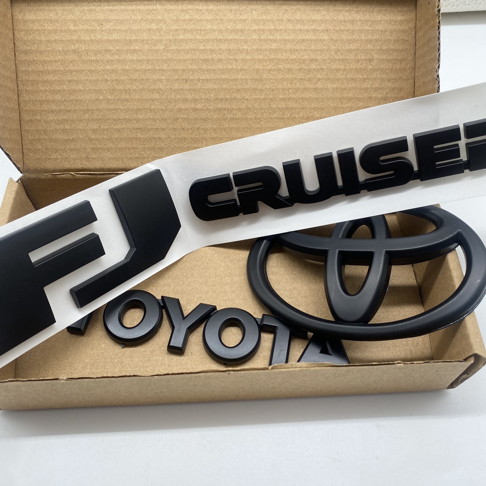 3D Black Tailgate Badges For FJ CRUISER 2007-2015 Rear Door Emblems Nameplates