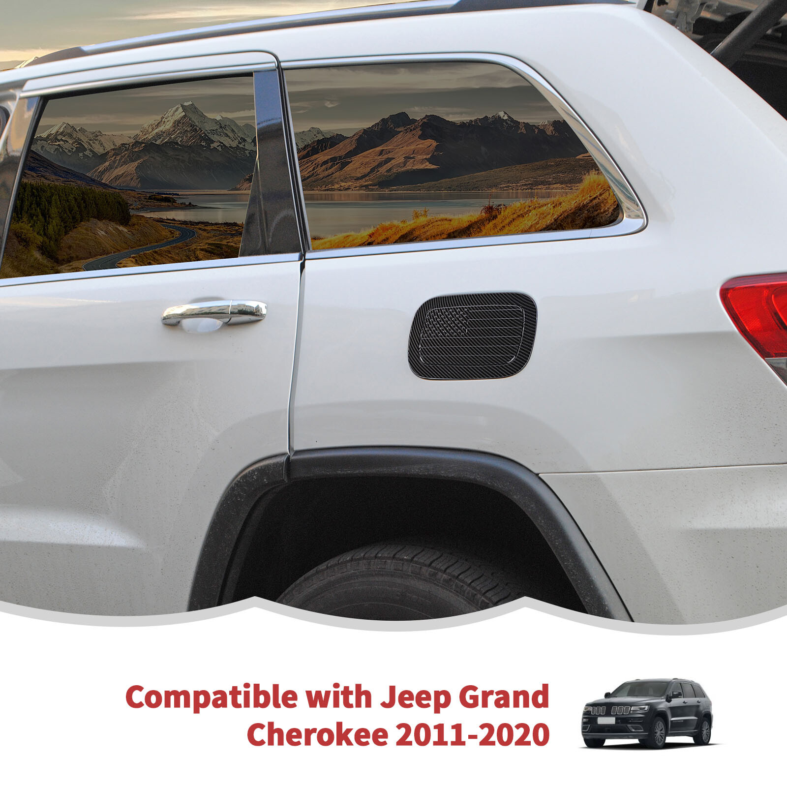✅Car Gas Cap Fuel Filler Door Gas Tank Door Cover For Jeep Grand Cherokee 11-20