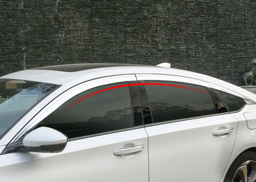 For Honda Accord 10th 2018-2022 chrome abs Window Visor Shades Sun Rain Guard 6X