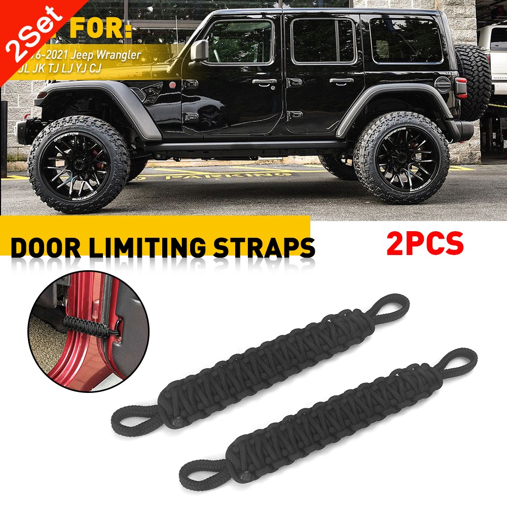 For Jeep Wrangler JK/JL 1976-2021 Car Door Limiting Straps Belt Accessories 4PCS