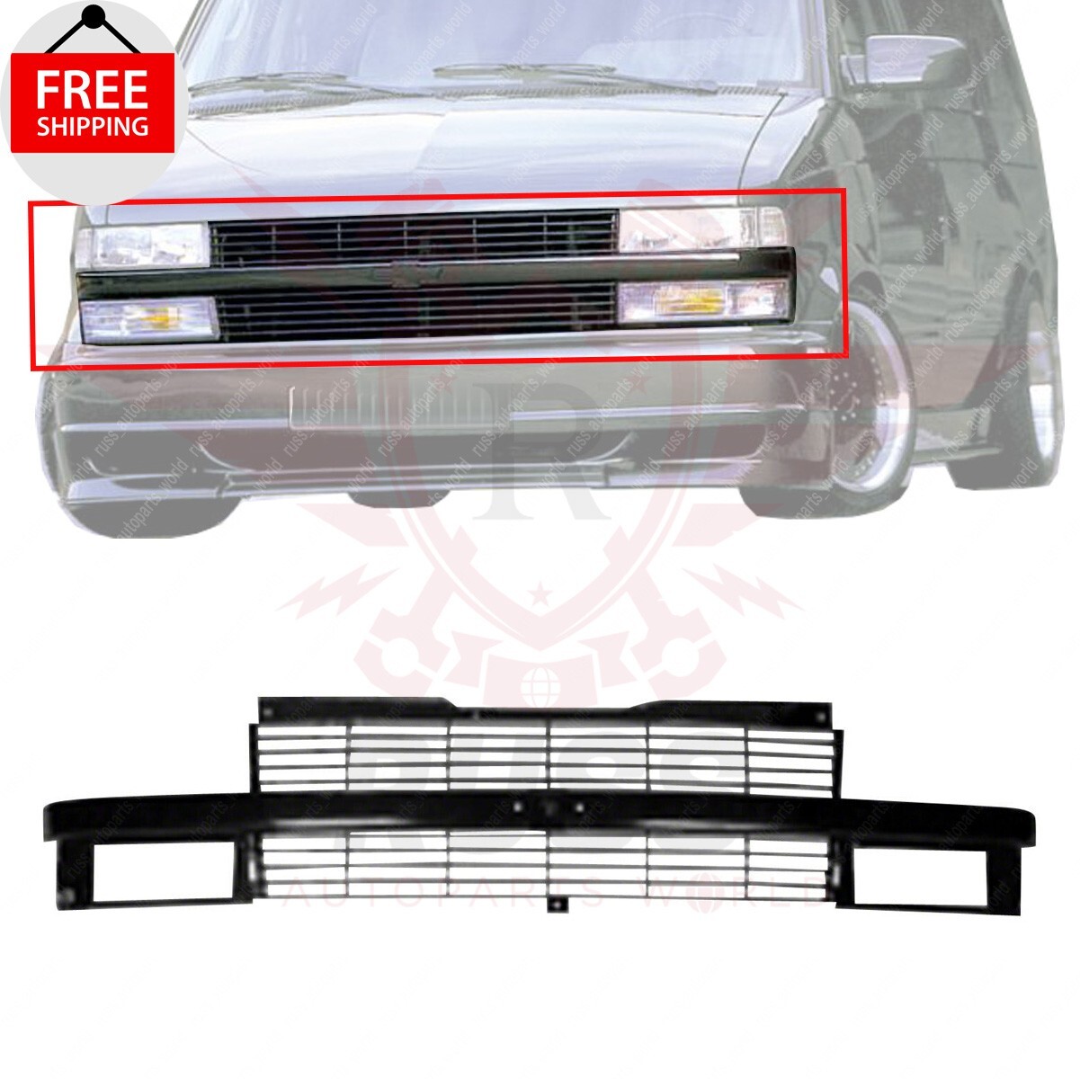 New Front Grille Grill Assembly Black Fits 1995-2005 CHEVROLET ASTRO GM1200389