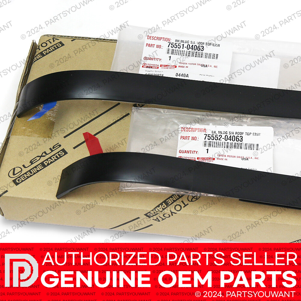 GENUINE Toyota 05-15 Tacoma Double Cab OEM Roof Drip Weatherstrip Molding SET
