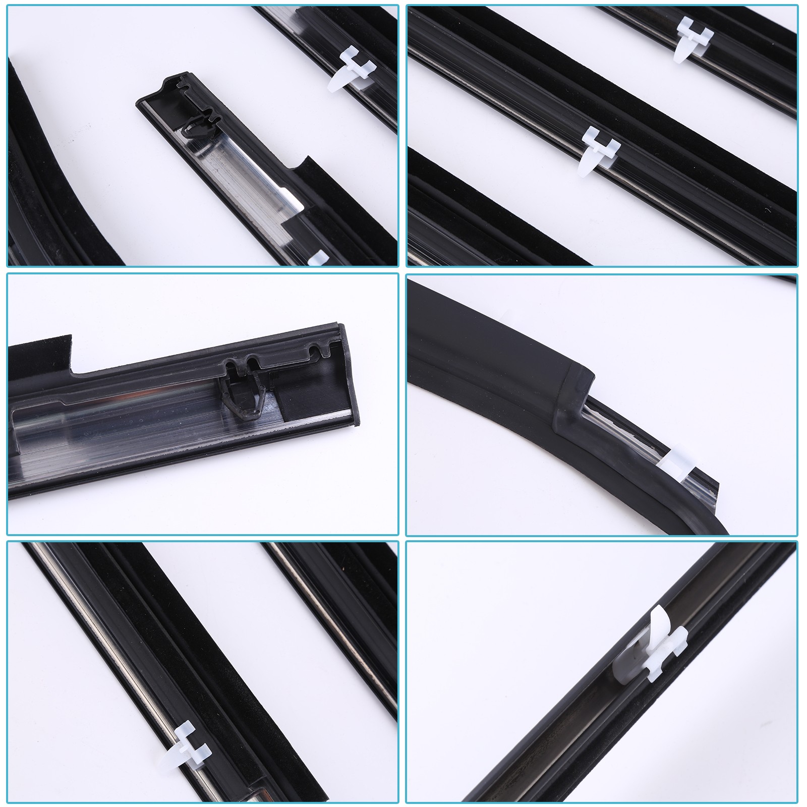 FOR TOYOTA TUNDRA 2000-2006 DOUBLE CAB 4PCS WEATHERSTRIP OUTER LOWER WINDOW