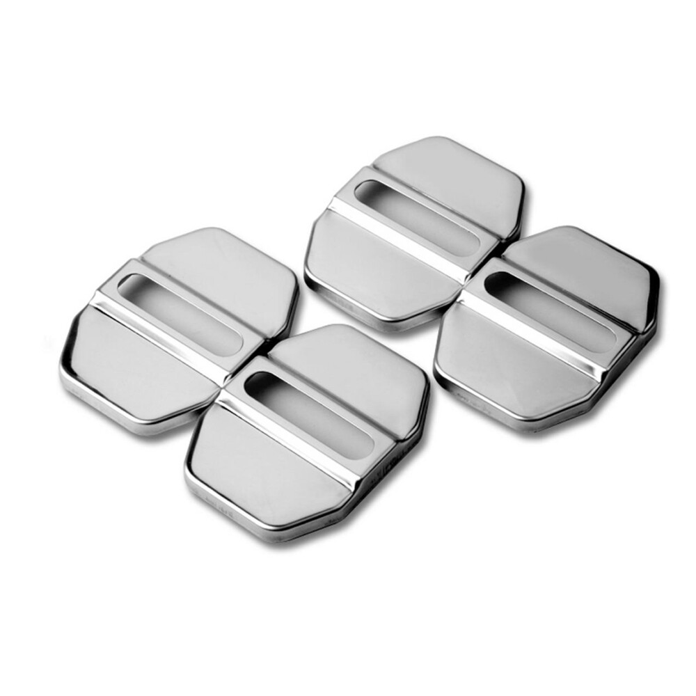 Stainless Steel Car Door Lock Buckle Protector Cover Trim Chrome Car Accessories