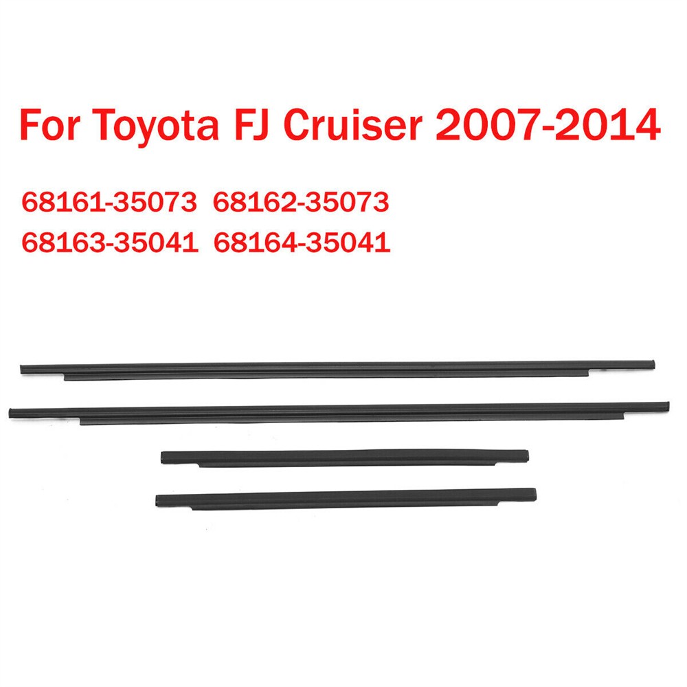 Weatherstrip Window Molding Trim Seal Belt For Toyota FJ Cruiser 2007-2014