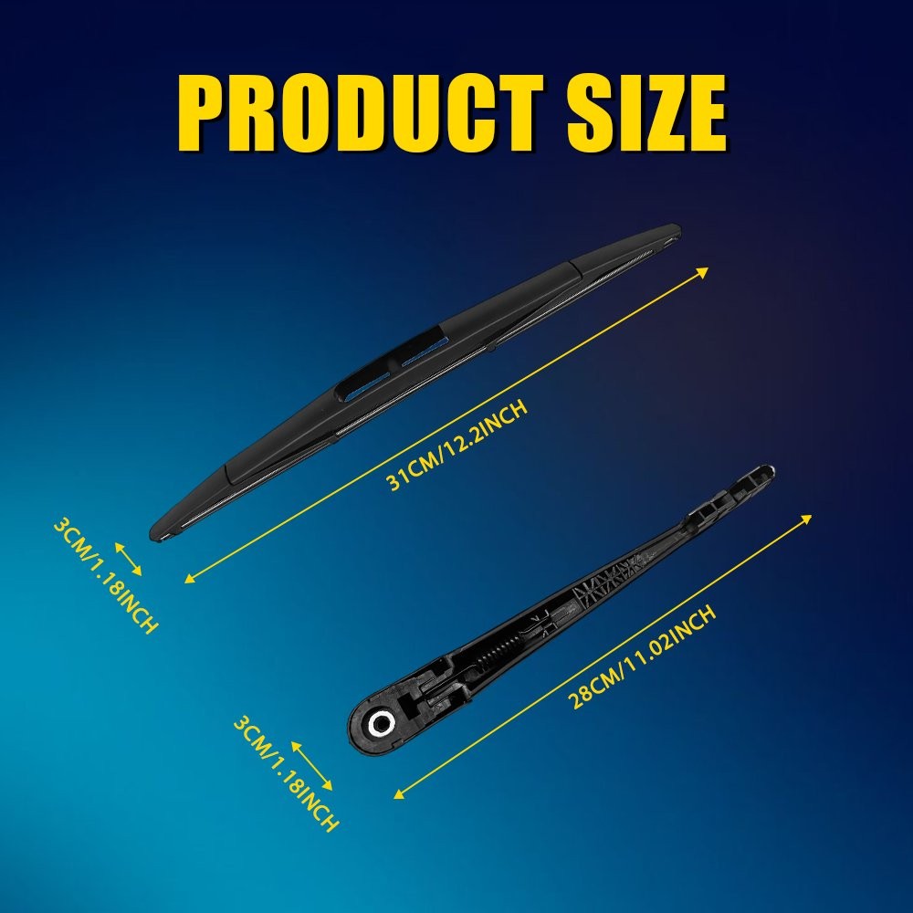 Rear Windshield Wiper Arm w/ Blade Kit For 2018-2025 Jeep Wrangler 68362105AA
