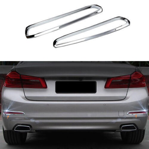 Fit For BMW 5 Series G30 2018~2022 ABS Chrome Exterior Rear Fog Light Frame Trim