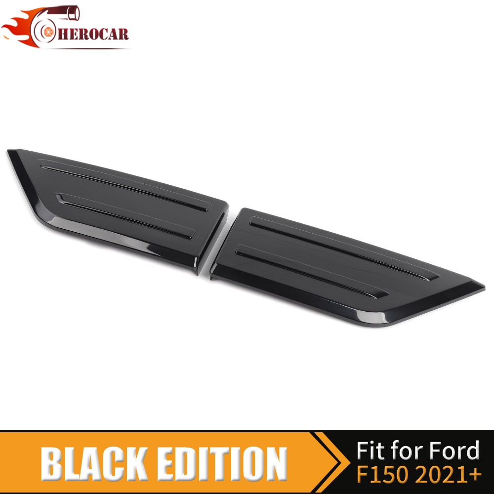 Gloss Black Front Bumper Corner Cover Trim Bezel For Ford F150 2021+ Accessories