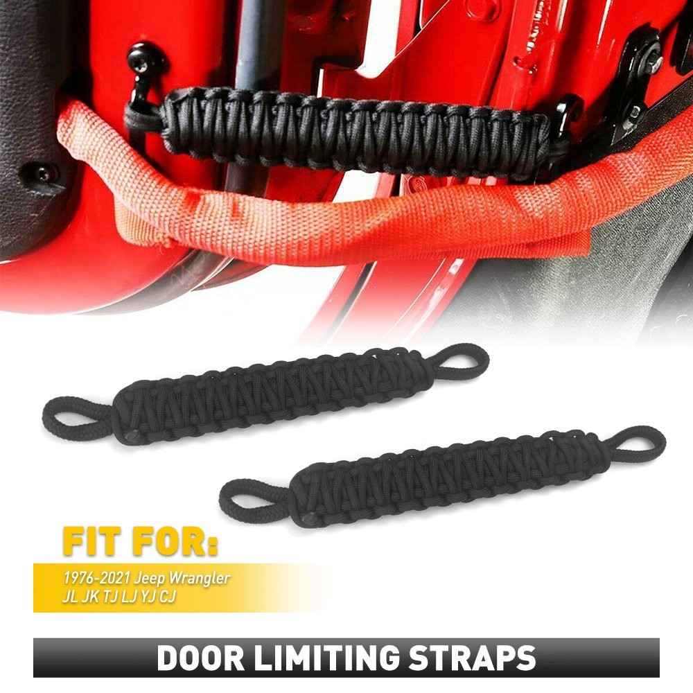 For Jeep Wrangler JK/JL 1976-2021 Car Door Limiting Straps Belt Accessories 4PCS
