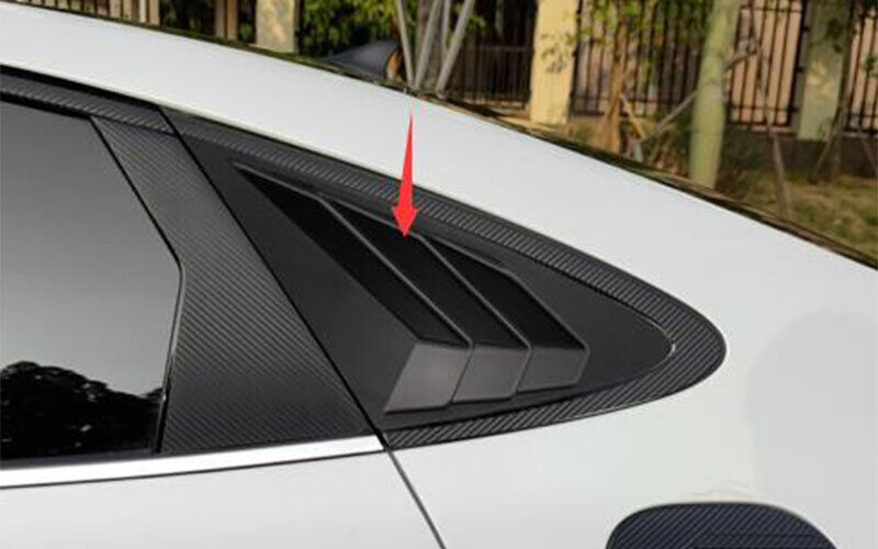 Glossy Black Side Window Louver Shutter Cover Trim For Hyundai Sonata 2020-22 1X