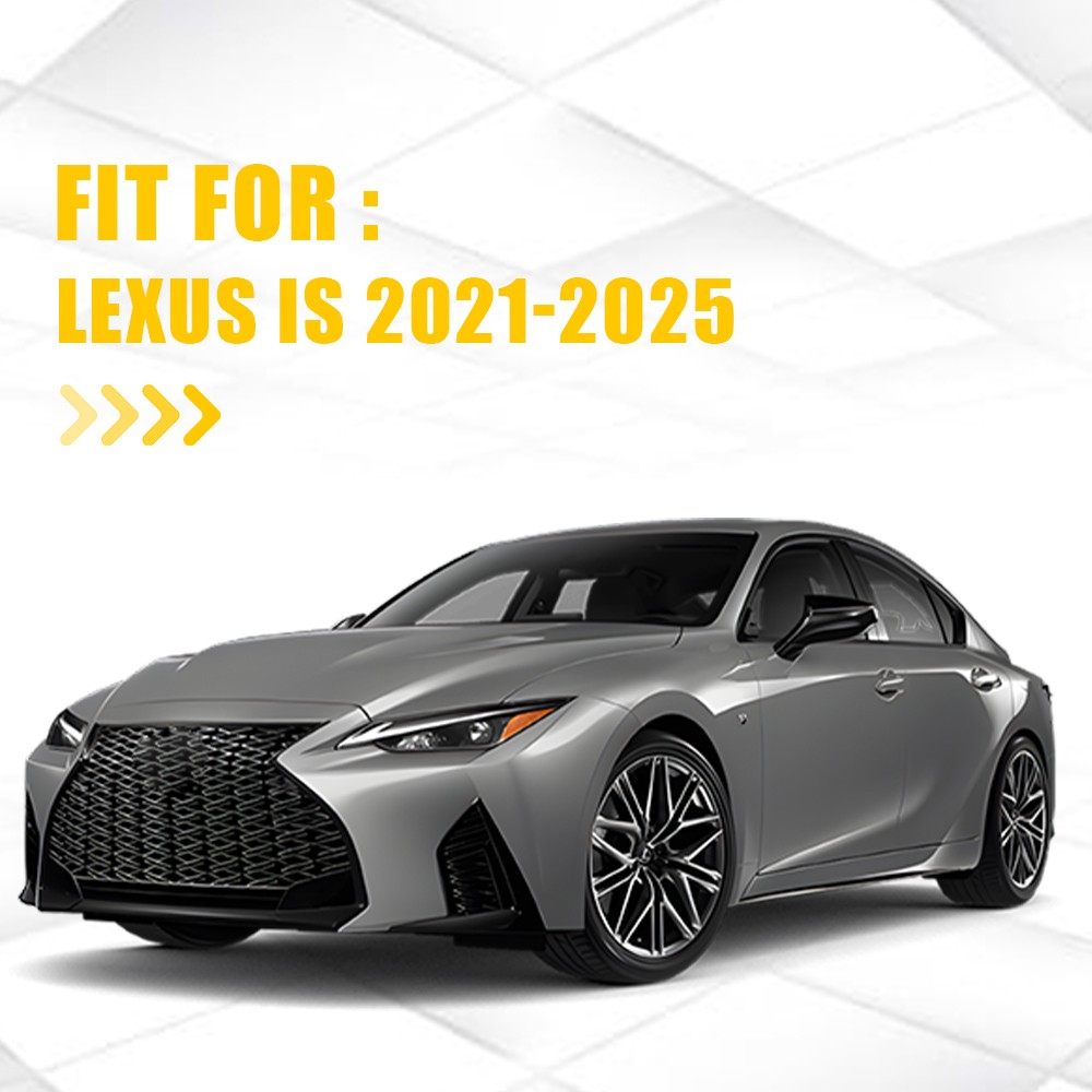 Chrome Delete Precut Vinyl Wrap Overlay Gloss Black For Lexus IS 2021-25 1-5SET