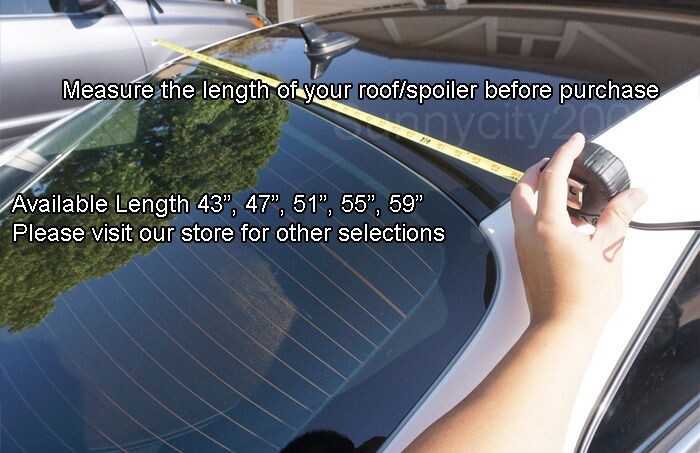 59″ Semi Gloss Black Diffuser Rear Window Roof Trunk Spoiler Lip Wing For BMW