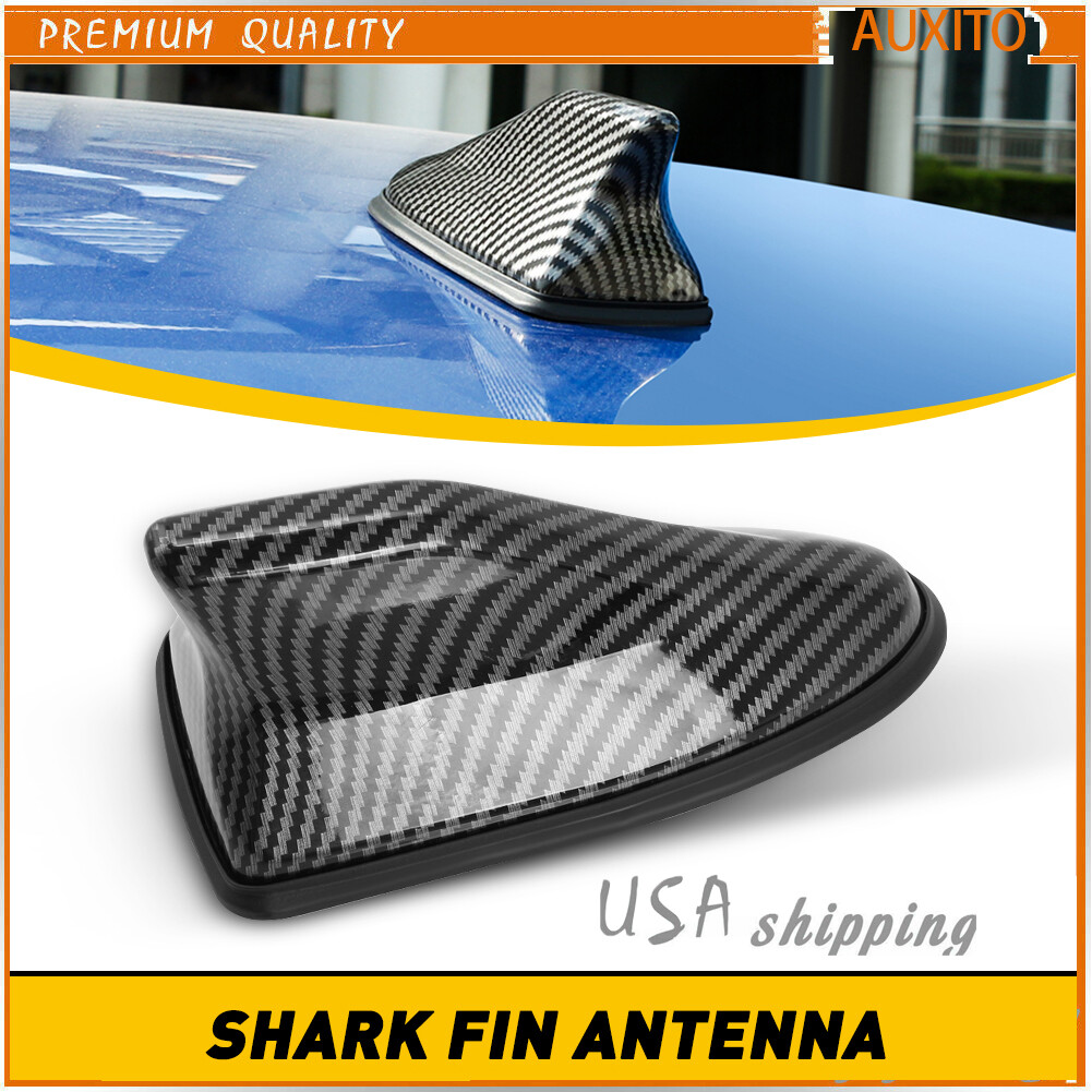 Fin Fiber Shark Carbon Car Roof Antenna Radio FM/AM Signal Aerial Accessories