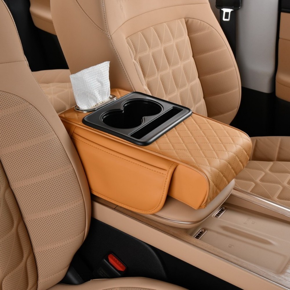 4 in1 Car Armrest Cushion Cover Center Console Box Protector Pad Mat For TOYOTA