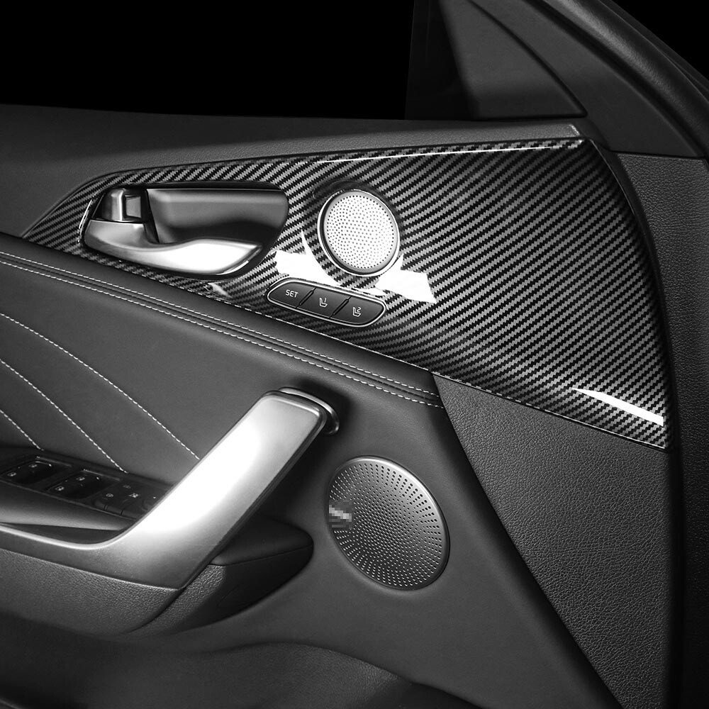 US ABS Carbon Fiber Inner Door Handle Bowl Cover Trim For Kia Stinger 2017-2023