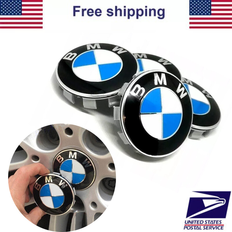 4PCS 68mm Wheel Center Hub Caps Logo Badge Emble For BMW Original USA Genuine