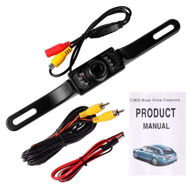 170° CMOS Car License Plate Camera Rear View Reverse Backup Cam Night Vision
