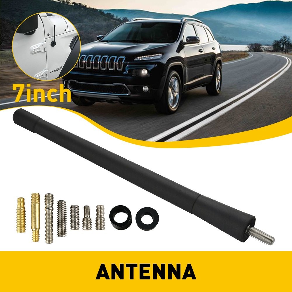 For Chevy Silverado GMC Sierra 7″ Short Car Signal Antenna Radio AM FM Black
