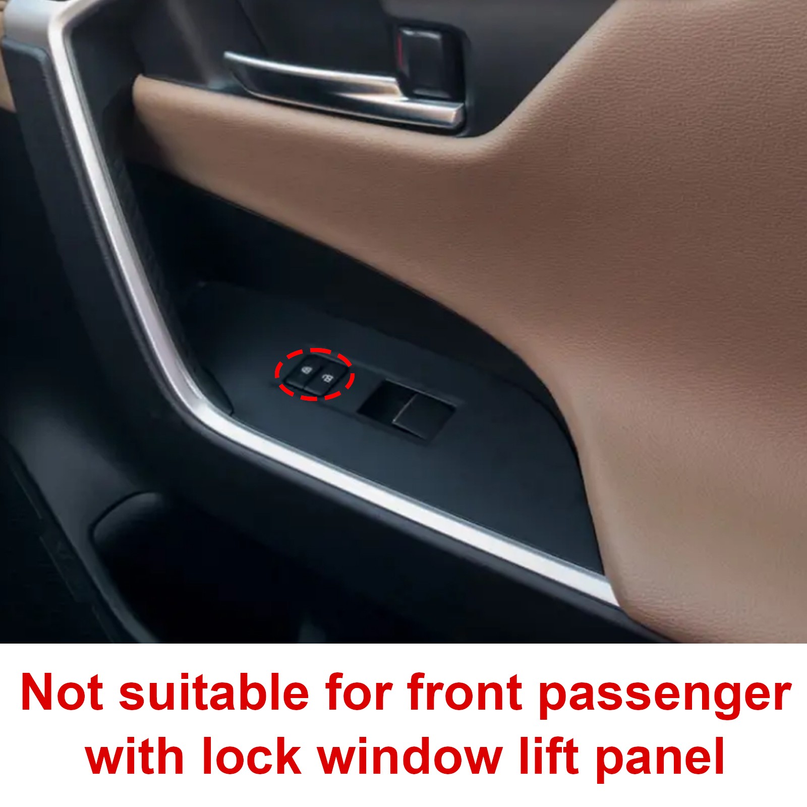 Wood Grain Style Window Lift Button Overlay Cover Trim For Toyota RAV4 2019-up
