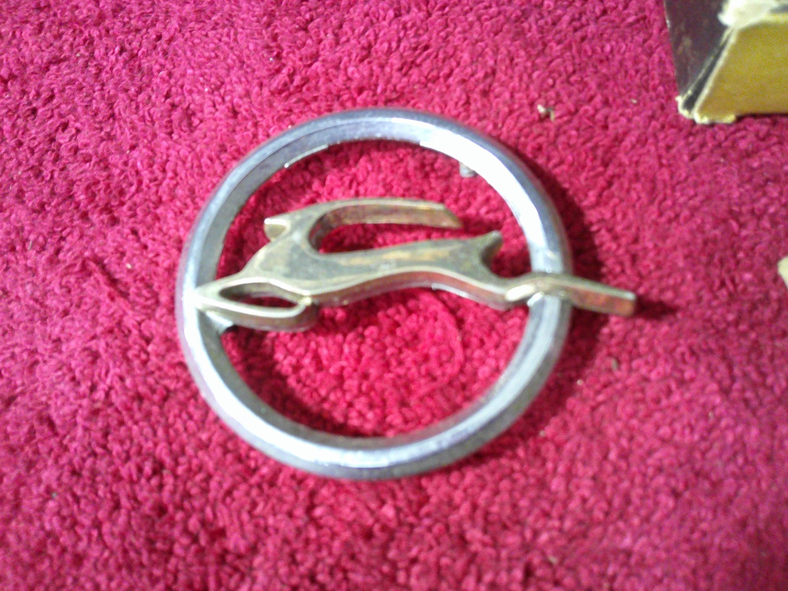 1962 Chevrolet Impala NOS? Quarter Emblem EARLY PRODUCTION GOLD ANNODIZED IMPALA
