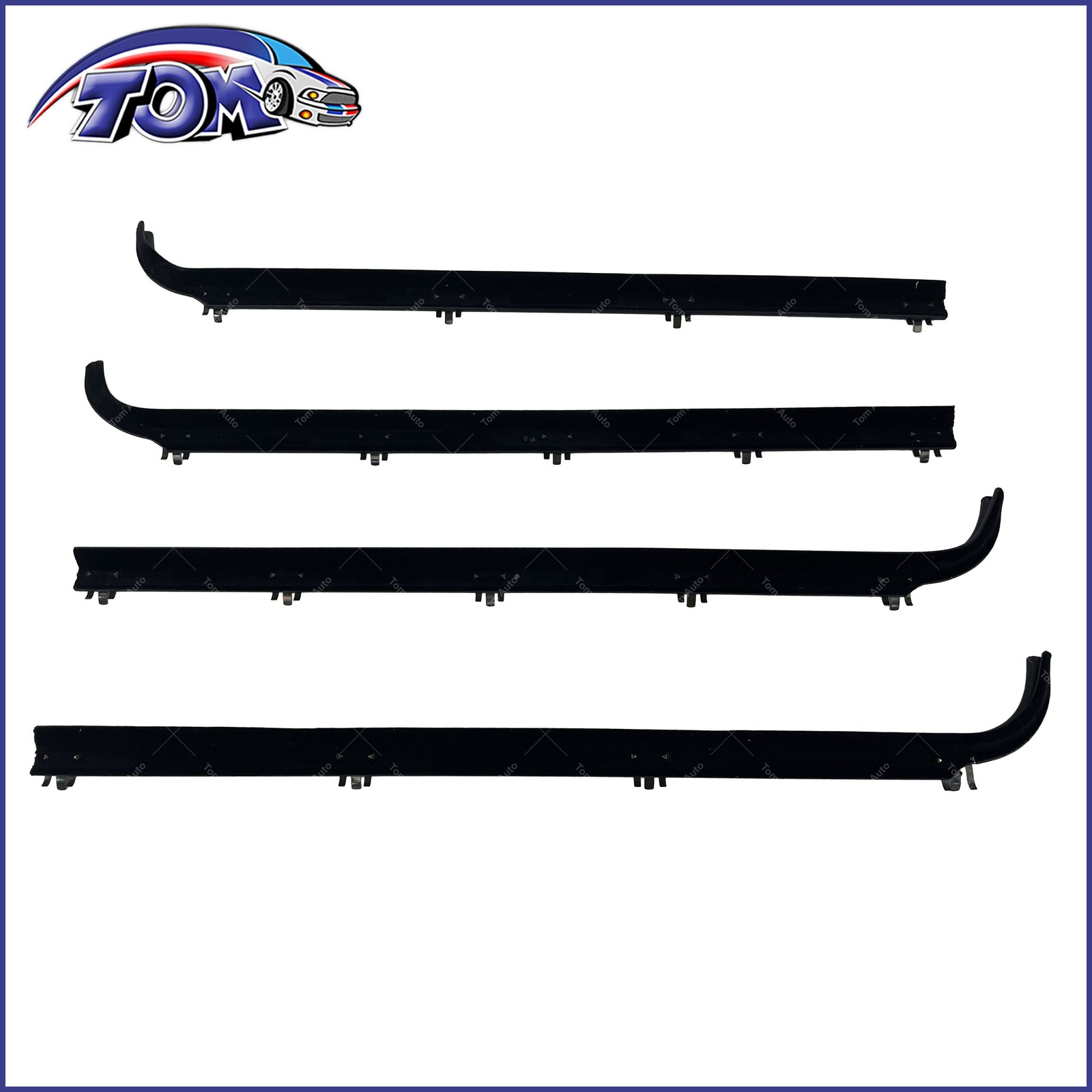 Inner & Outer Window Sweep Felts Seals Weatherstrip for 87-97 Ford F150 Truck