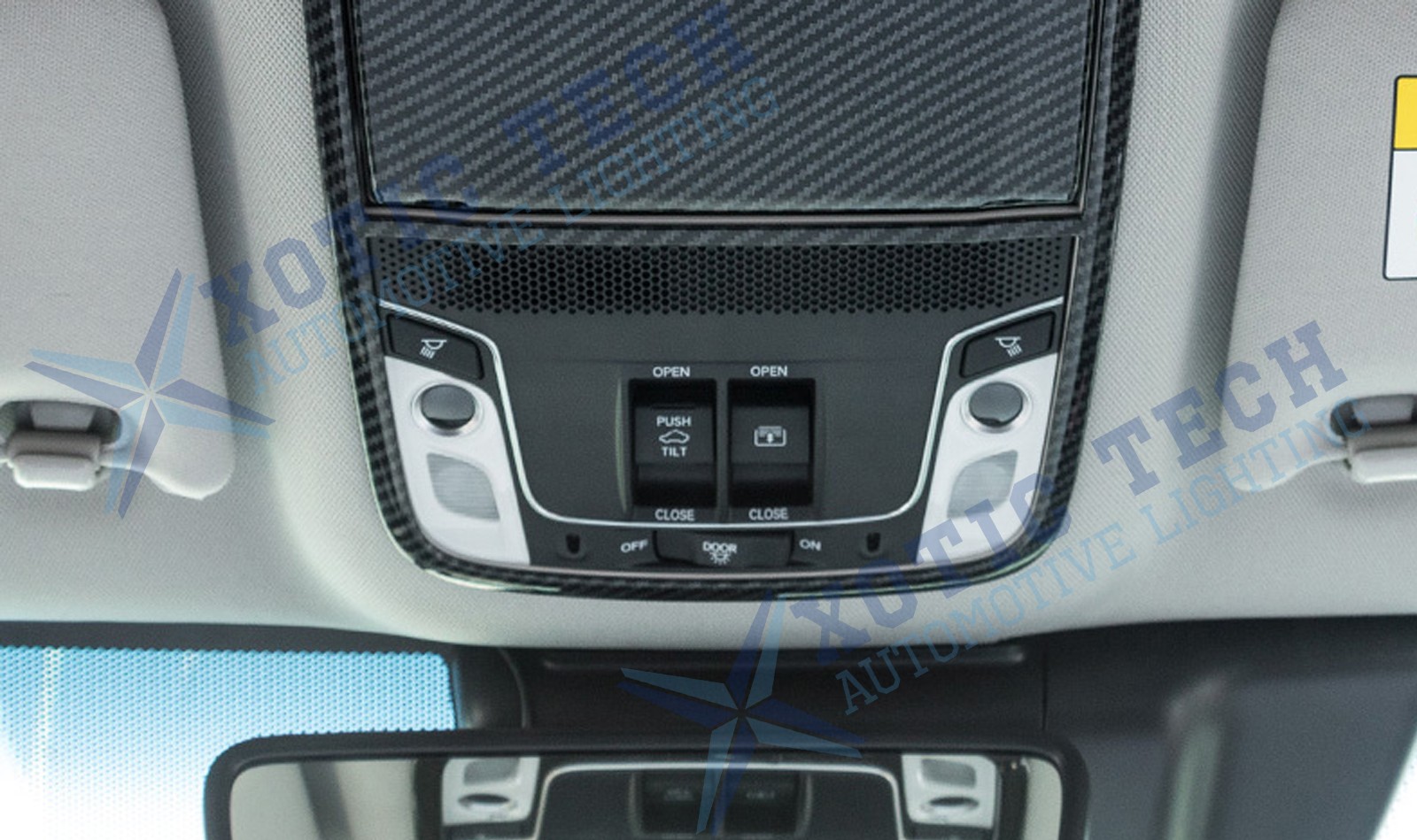 2pcs/Set Carbon Look Reading Light Cover Decor For Honda Accord 10th Gen 18-2022