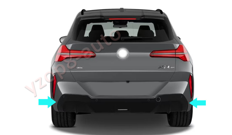 For BMW X3 G45 2025-2026 ABS Carbon Fiber Steel Rear Bumper Protector Strip Trim