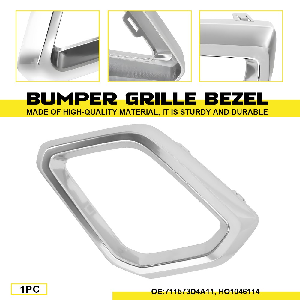 For 23-25 Honda CRV Front Driver Left Side Bumper Grille Bezel Trim Satin Chrome