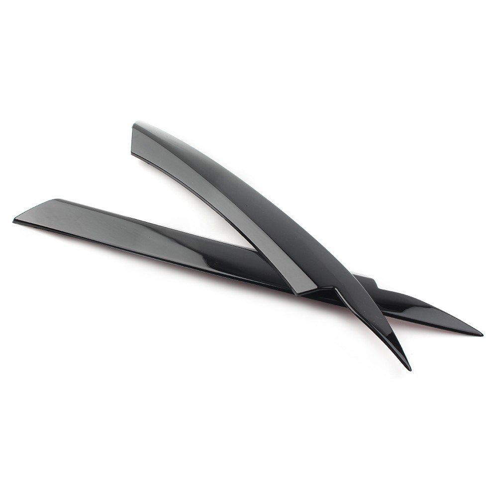 Glossy Black Head Light Lamp Cover Eyelid Trim Sticker For VW Passat B7 2010-14