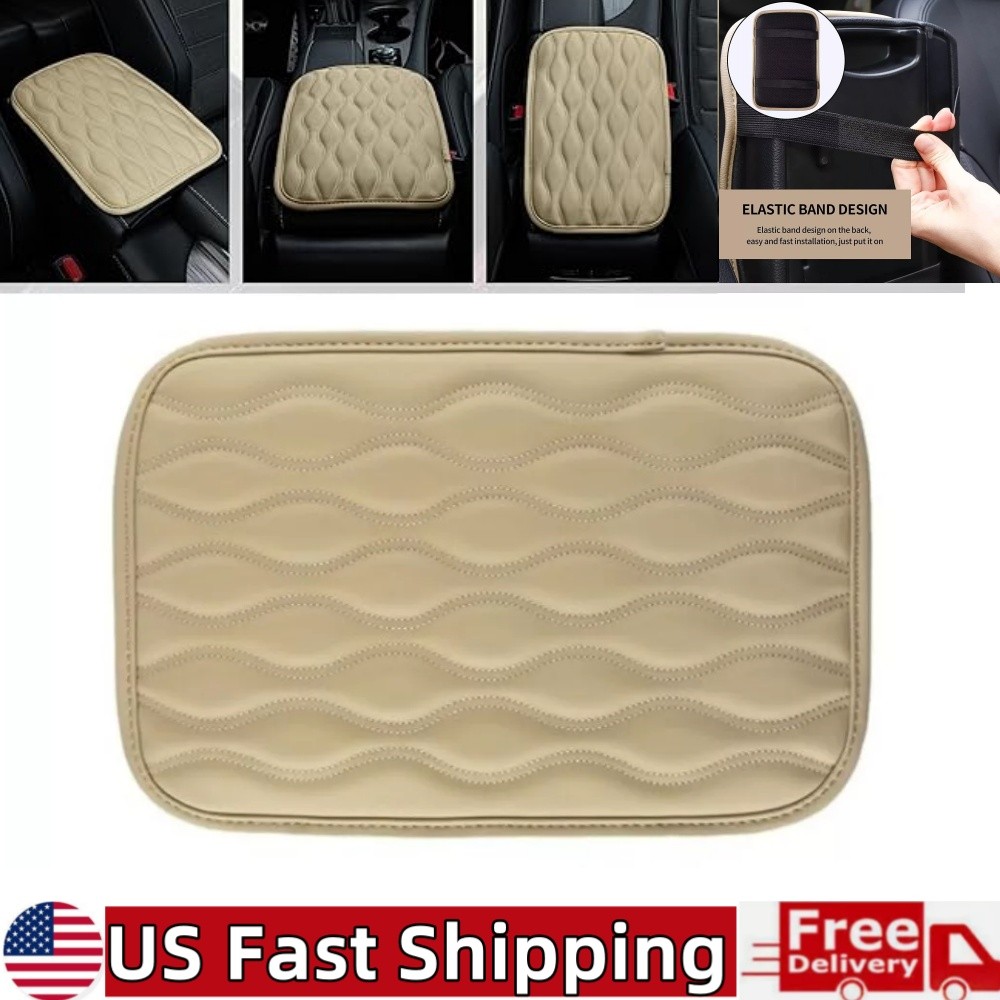 Waterproof Car Armrest Seat Box Cover PU Leather Arm Rest Protector Cushion Pad