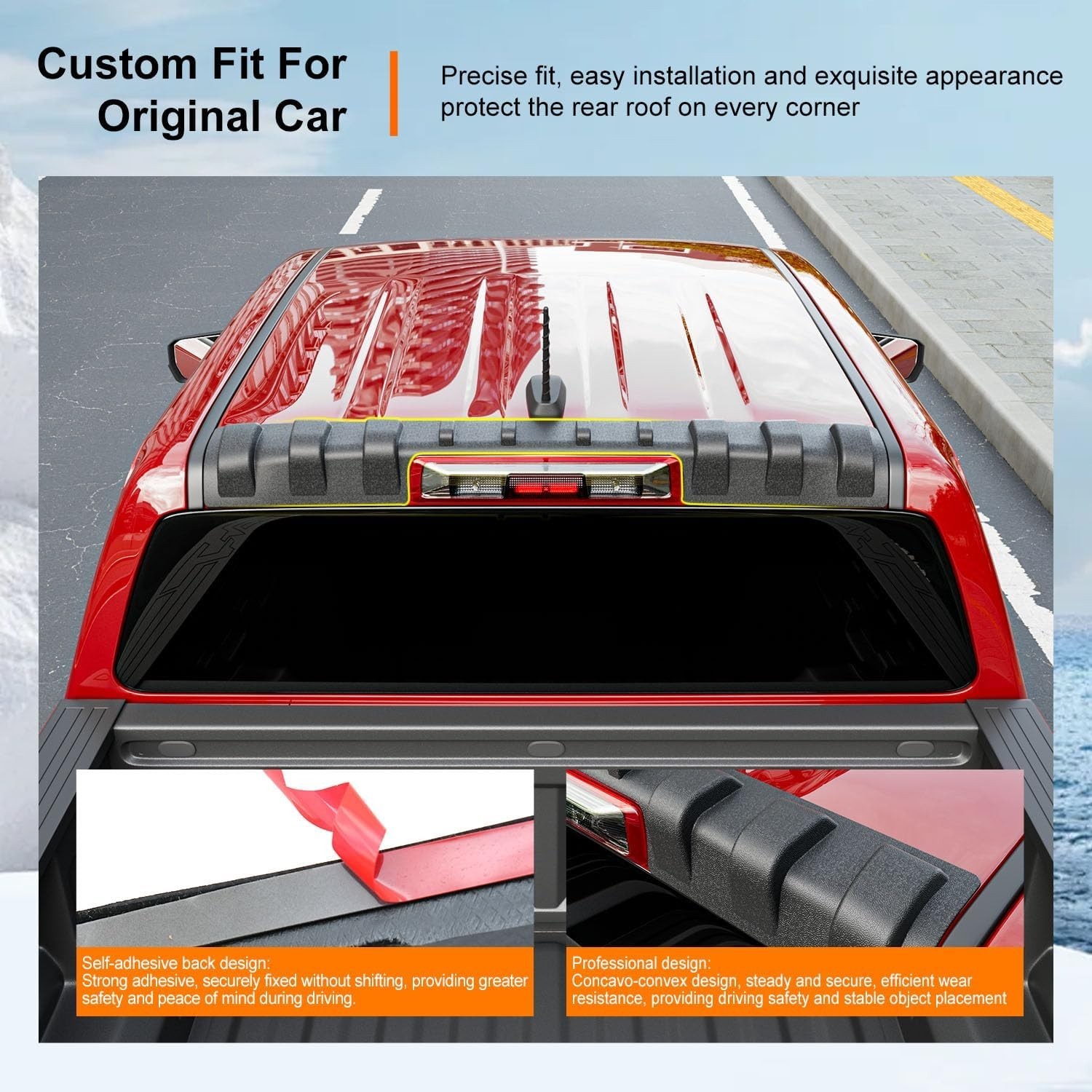 For 2023-2026 Chevy Colorado GMC Canyon Rear Roof Protector Truck Cab Roof