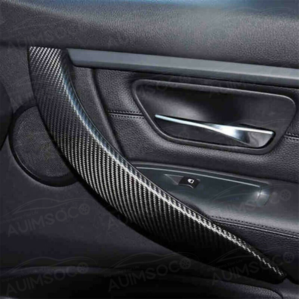 30*152cm 7D Premium Hi Gloss Black Carbon Fiber Vinyl Wrap Bubble Free Releas